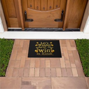 Wander Where Wifi is Weak - Hiking Camping Doormat