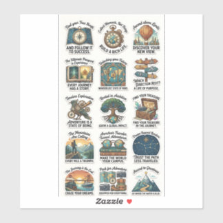 Wander Wisdom – Inspirational Travel Sticker Pack
