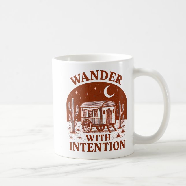 Wander With Intention Desert Wagon Adventure Coffee Mug (Right)