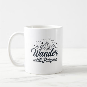 Wander with Purpose - Mountain Adventure Coffee Mug