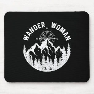 Wander Woman Hiking Adventure Camping Women Road T Mouse Mat