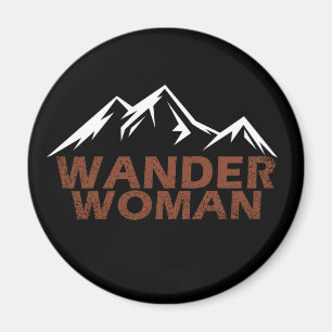 wander woman hiking camping magnet