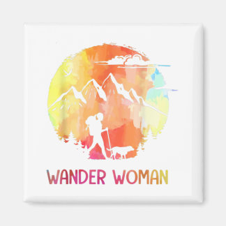 Wander Woman Hiking Climbing Camping Gifts Women A Magnet