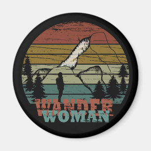 wander woman hiking magnet