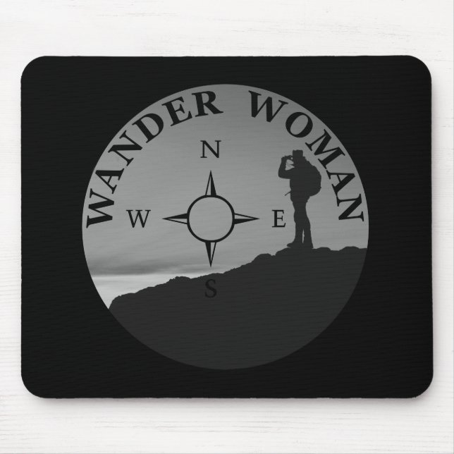wander woman hiking mouse mat (Front)