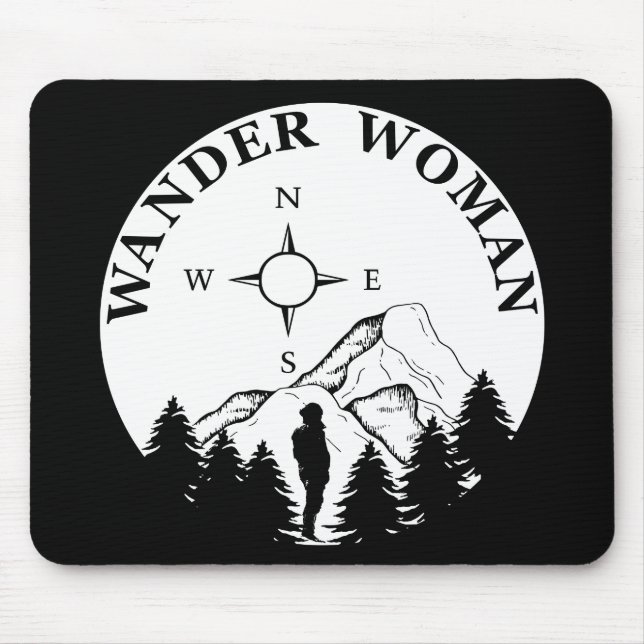 wander woman hiking mouse mat (Front)