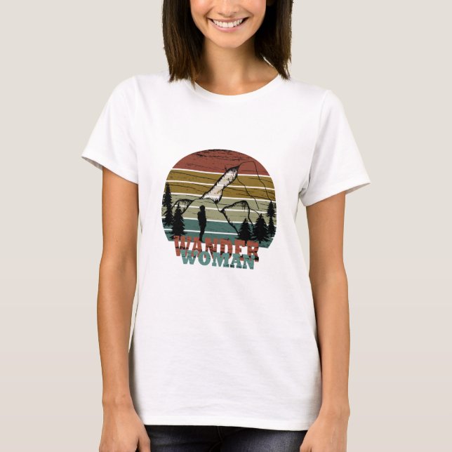 wander woman hiking vintage T-Shirt (Front)