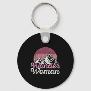 Wander Woman Mountain Camping Hiking Girls Outdoor Key Ring
