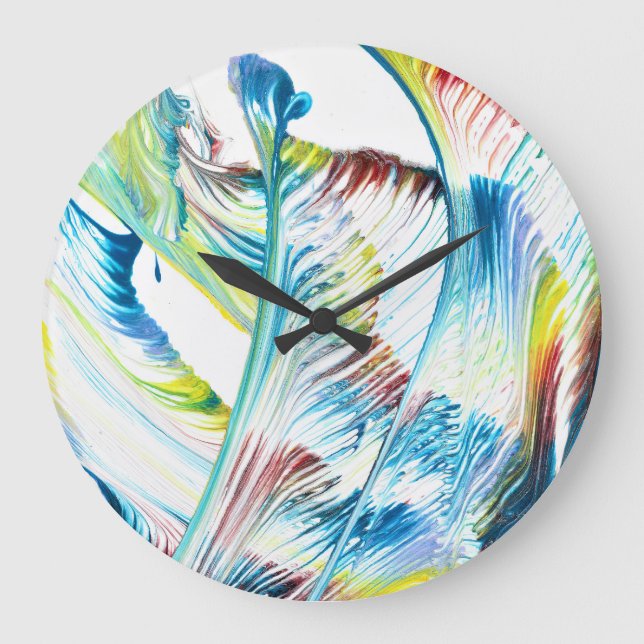 Wanderer 1  Colourful Abstract Wall Clock (Front)