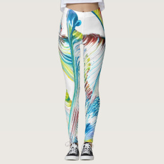 Wanderer 1 Free Flowing Colourful Abstract Legging
