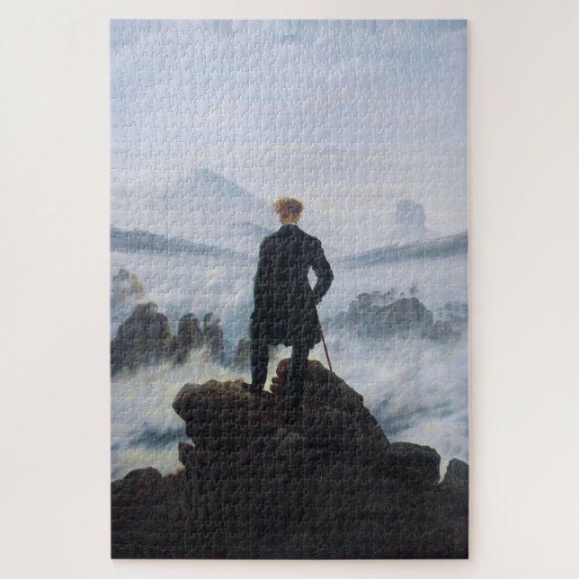Wanderer Above the Sea of Fog (by C.D. Friedrich) Jigsaw Puzzle (Vertical)