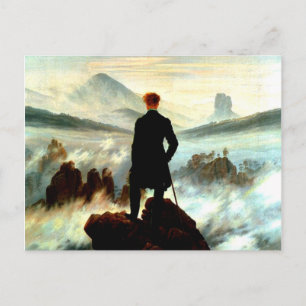 Wanderer Above The Sea Of Fog By Caspar David Frie Postcard