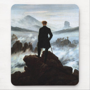 Wanderer above the Sea of Fog by Friedrich Mouse Mat