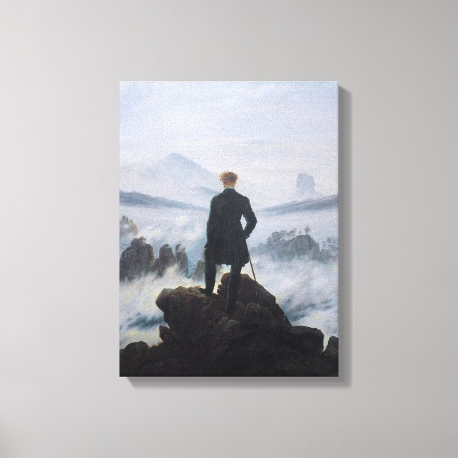 Wanderer above the Sea of Fog Canvas Print (Front)