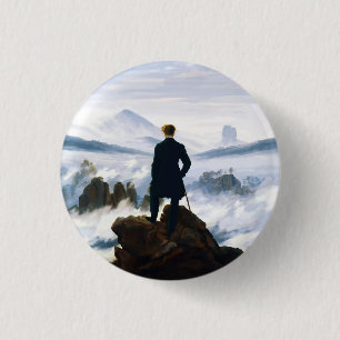 Wanderer above the Sea of Fog, Caspar D Friedrich 3 Cm Round Badge