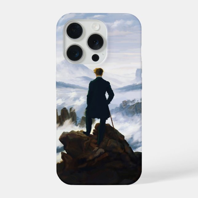 Wanderer above the Sea of Fog, Caspar D Friedrich  iPhone Case (Back)