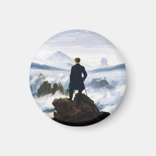 Wanderer above the Sea of Fog, Caspar D Friedrich Magnet