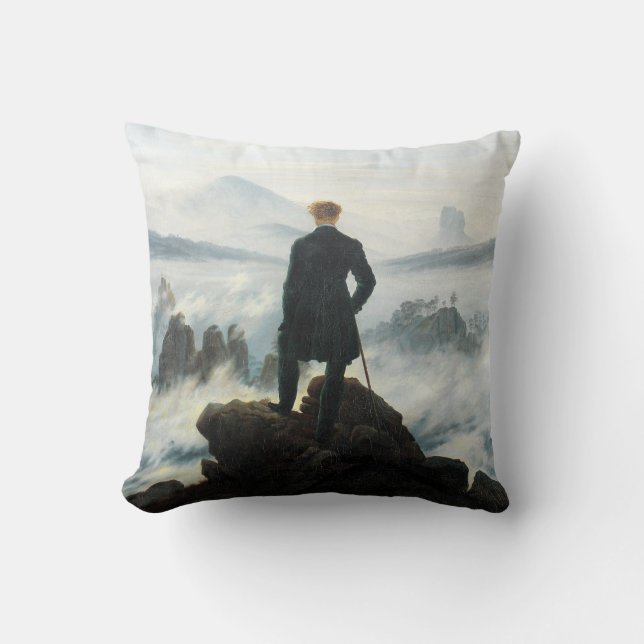 Wanderer above the Sea of Fog, Friedrich Cushion (Front)