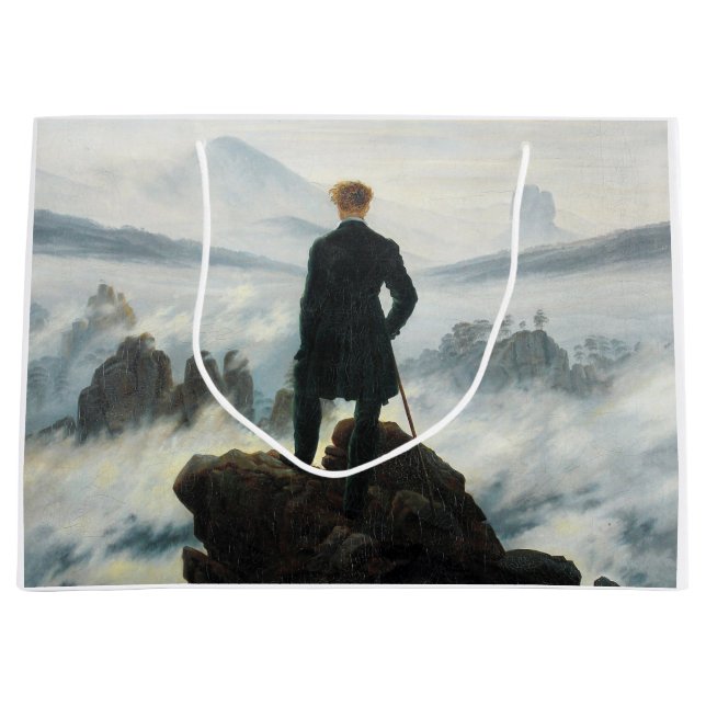 Wanderer above the Sea of Fog, Friedrich Large Gift Bag (Front)