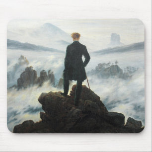 Wanderer above the Sea of Fog, Friedrich Mouse Mat
