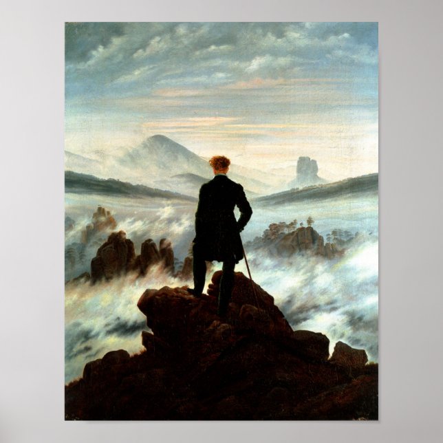Wanderer above the Sea of Fog - Friedrich Poster (Front)