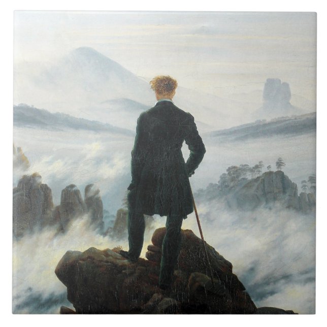 Wanderer above the Sea of Fog, Friedrich Tile (Front)