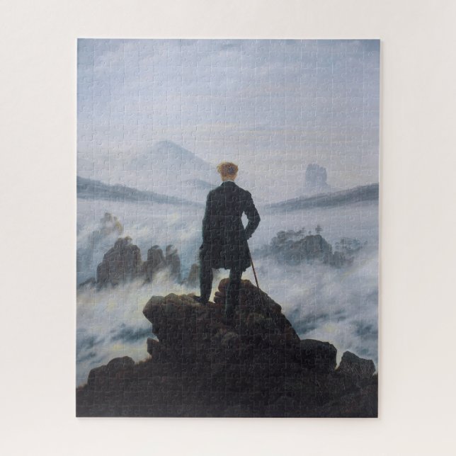 Wanderer above the sea of fog jigsaw puzzle (Vertical)