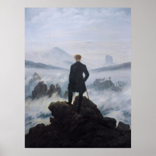 Wanderer above the Sea of Fog Poster