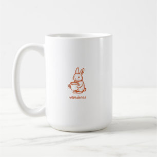 wanderer rabbit with coffee aesthetic mug