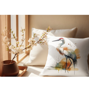 Wandering Crane Cushion