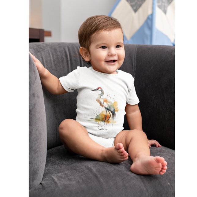 Wandering Crane, custom Baby Bodysuit (Creator Uploaded)