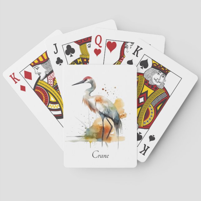 Wandering Crane, custom Playing Cards (Back)