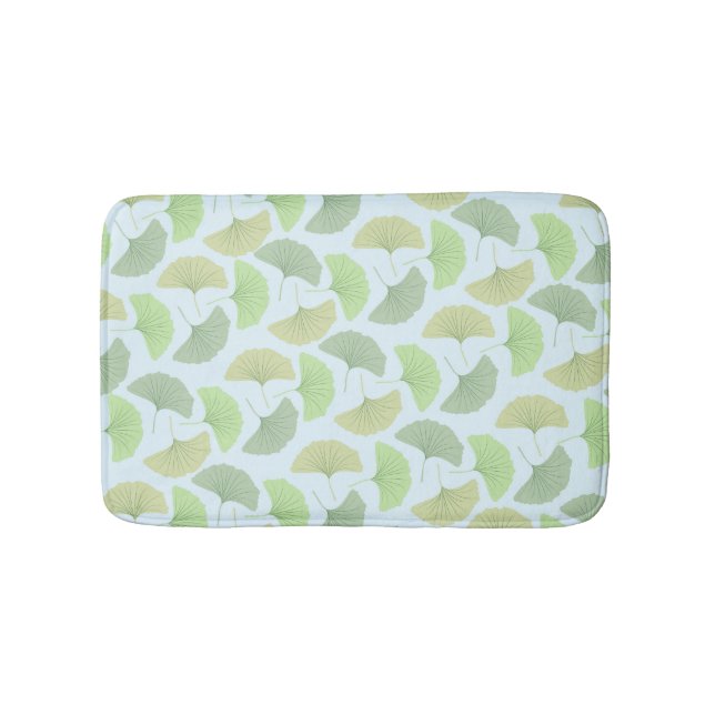 Wandering Green Ginkgo Bath Mat (Front)