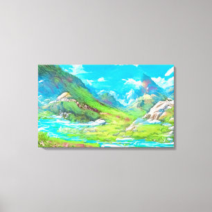Wandering in the Mountains Canvas Print