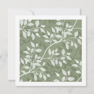 Wandering Leaves Elegant Sage Botanical Card