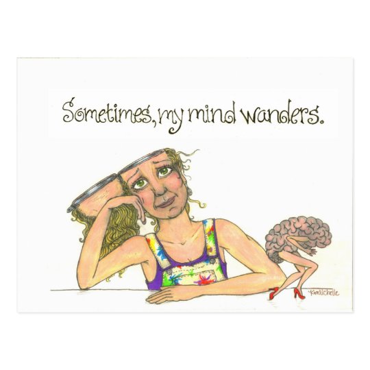 wandering mind postcard