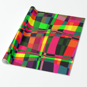 Wandering on Funky Plaid Wrapping Paper