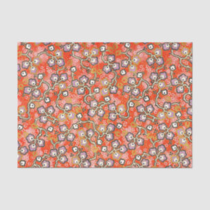 Wandering Purple Blossom Red Japanese Origami Tissue Paper