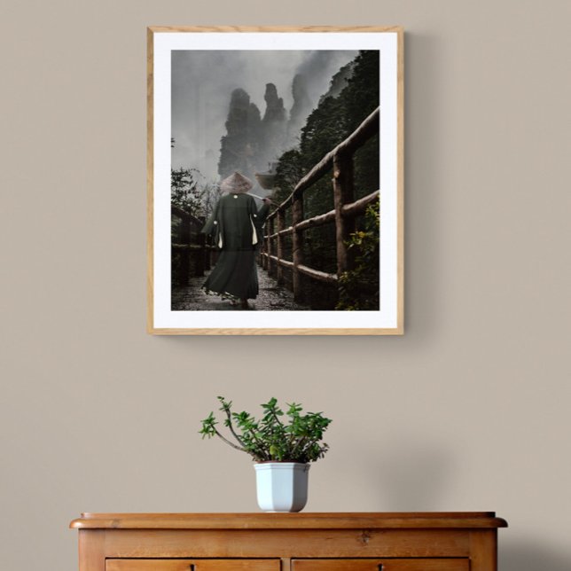 Wandering Samurai journey on a Misty Mountain Path Poster (Creator Uploaded)