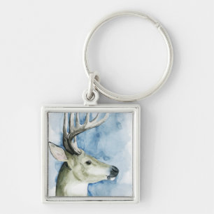 Wandering Stag - Watercolor Key Ring