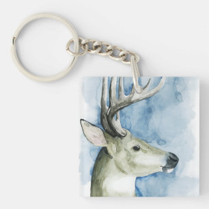 Wandering Stag - Watercolor Key Ring