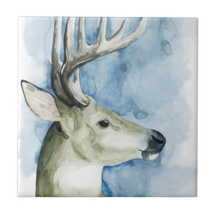 Wandering Stag - Watercolor Tile