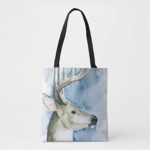 Wandering Stag - Watercolor Tote Bag