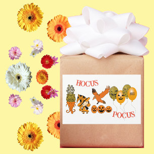 Wandering Witch Jack O Lanterns Raven Hocus Pocus  Rectangular Sticker