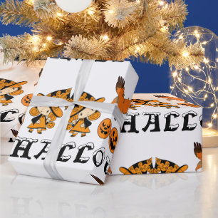 Wandering Witch Spooky Jack O Lanterns Halloween Wrapping Paper