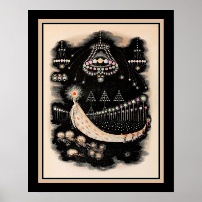 Wanderings of a Comet by J. J. Grandville ca 1844 Poster (Front)