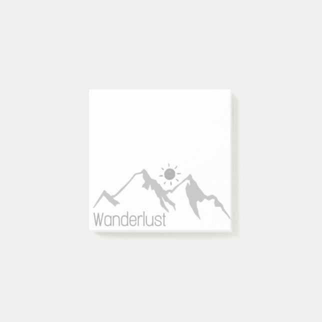 wanderlus nature mountains and sun post it post-it notes (Front)