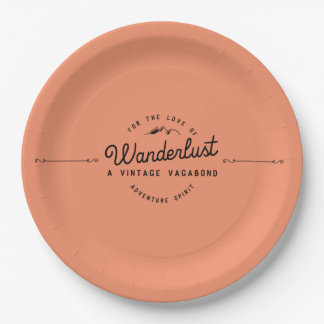 Wanderlust Adventure Camping Paper Plate