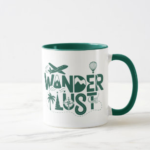 Wanderlust Adventure Custom Name Travel Gift Mug