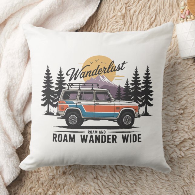 Wanderlust Camper - Roam and Roam Wander Wide Cushion (Blanket)
